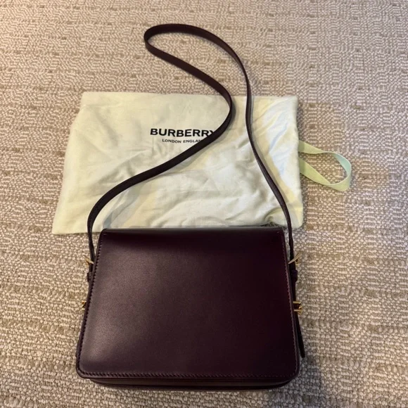 Burberry Small Leather Dark Purple Grace Bag - Picture 5 of 8